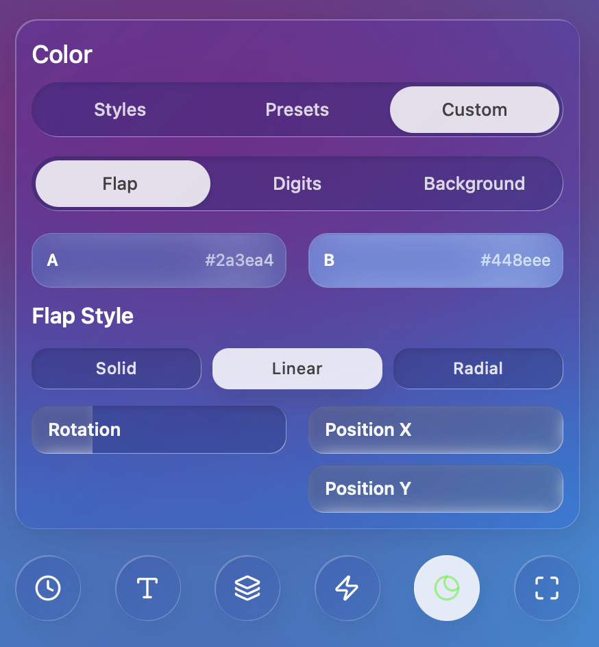 Flap Color Customization